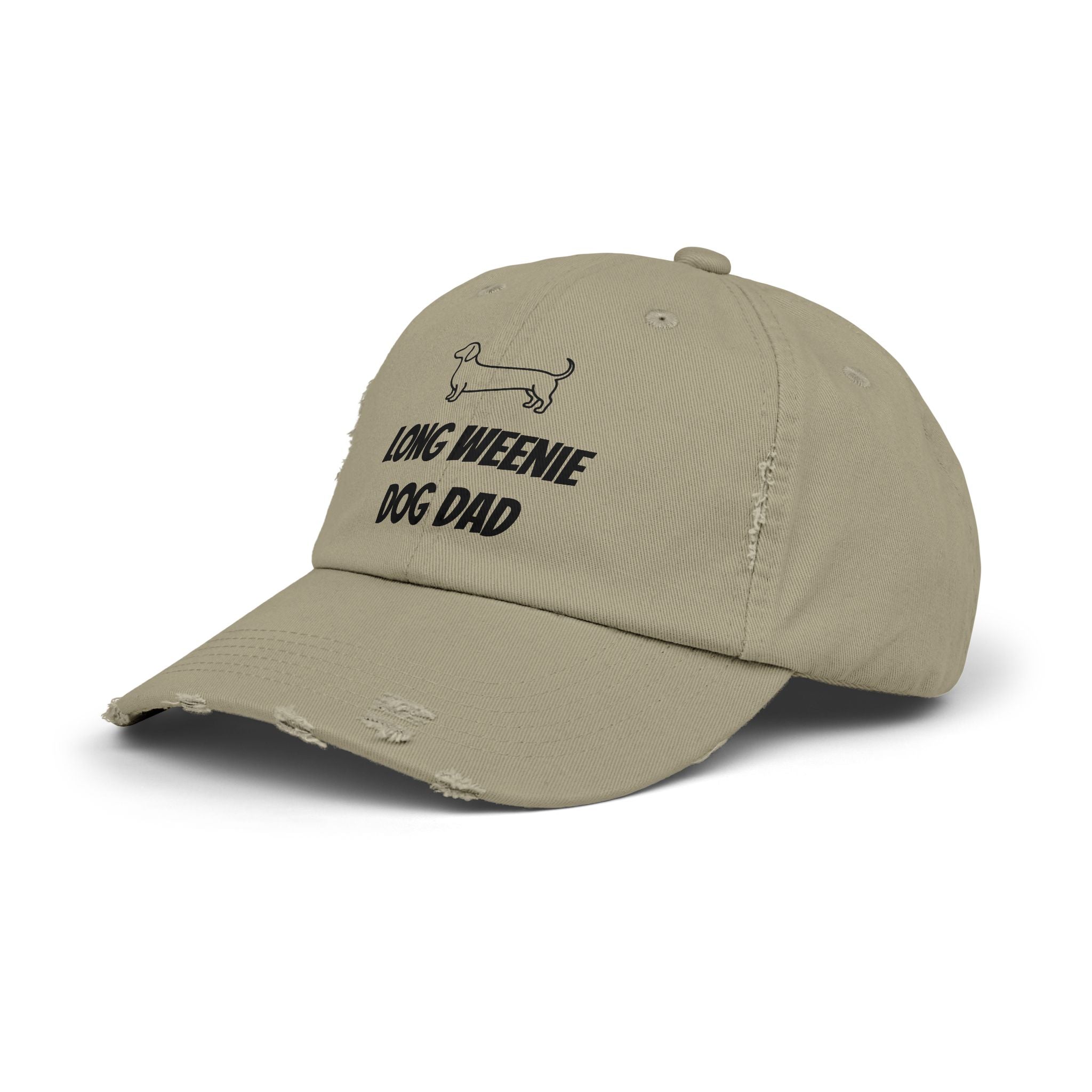 Long Weenie Dog Dad Hat – Funny Dachshund Dad Cap for Dog Lovers | Distressed Vintage Weiner Dog Hat