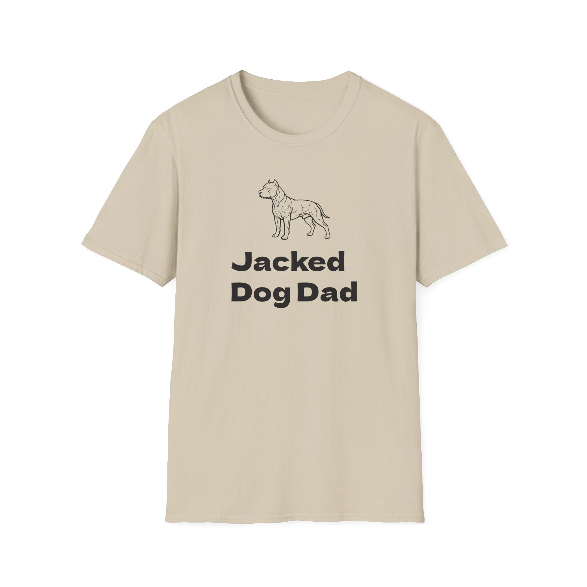 Jacked Dog Dad T‑Shirt – Funny Pitbull Dad Shirt for Gym Lovers | Muscular Dog Graphic Tee