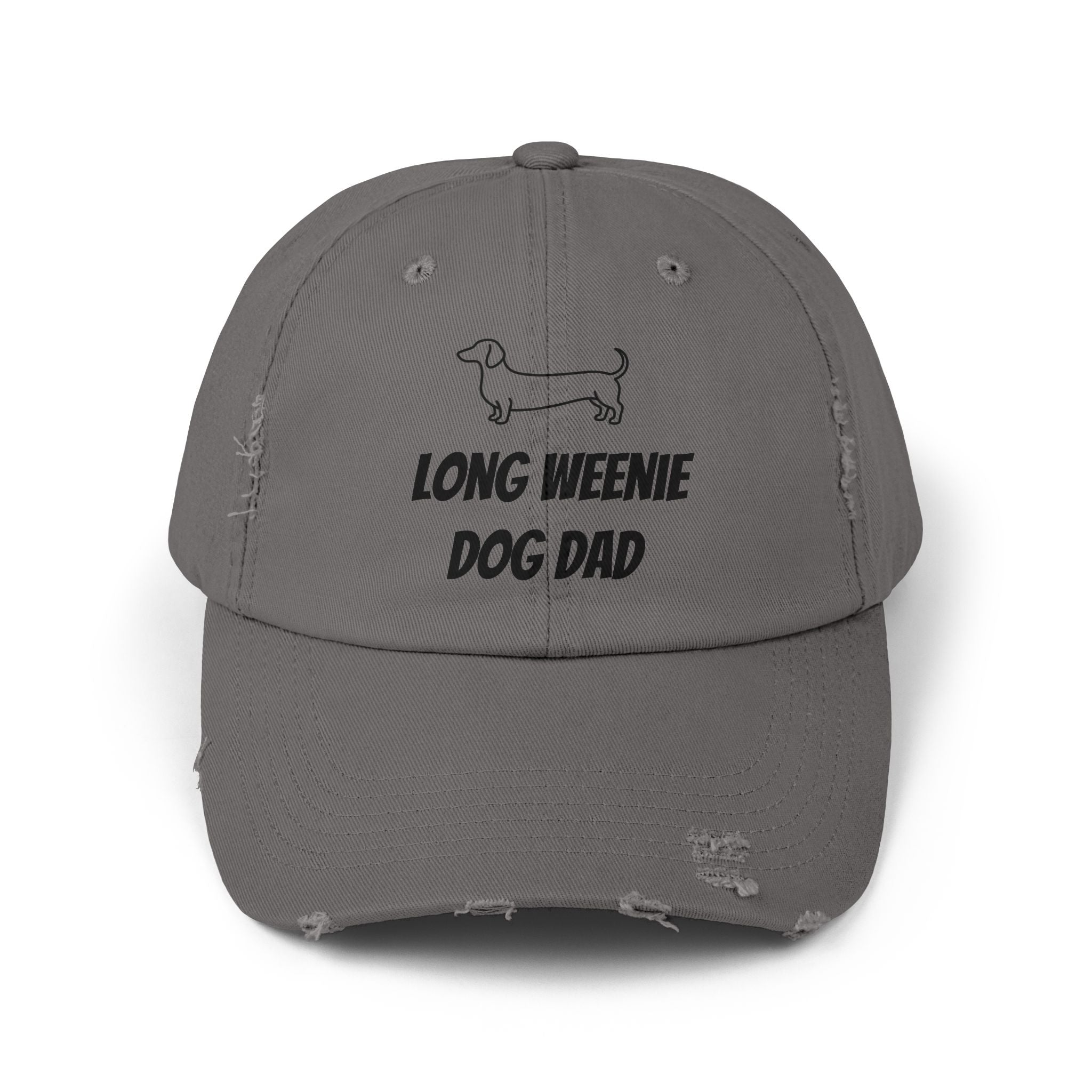 Long Weenie Dog Dad Hat – Funny Dachshund Dad Cap for Dog Lovers | Distressed Vintage Weiner Dog Hat