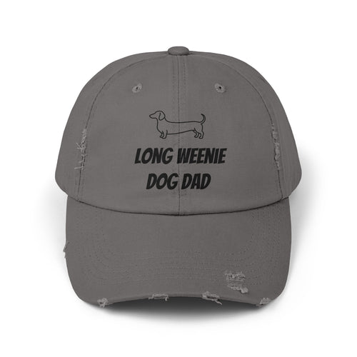 Long Weenie Dog Dad Hat – Funny Dachshund Dad Cap for Dog Lovers | Distressed Vintage Weiner Dog Hat