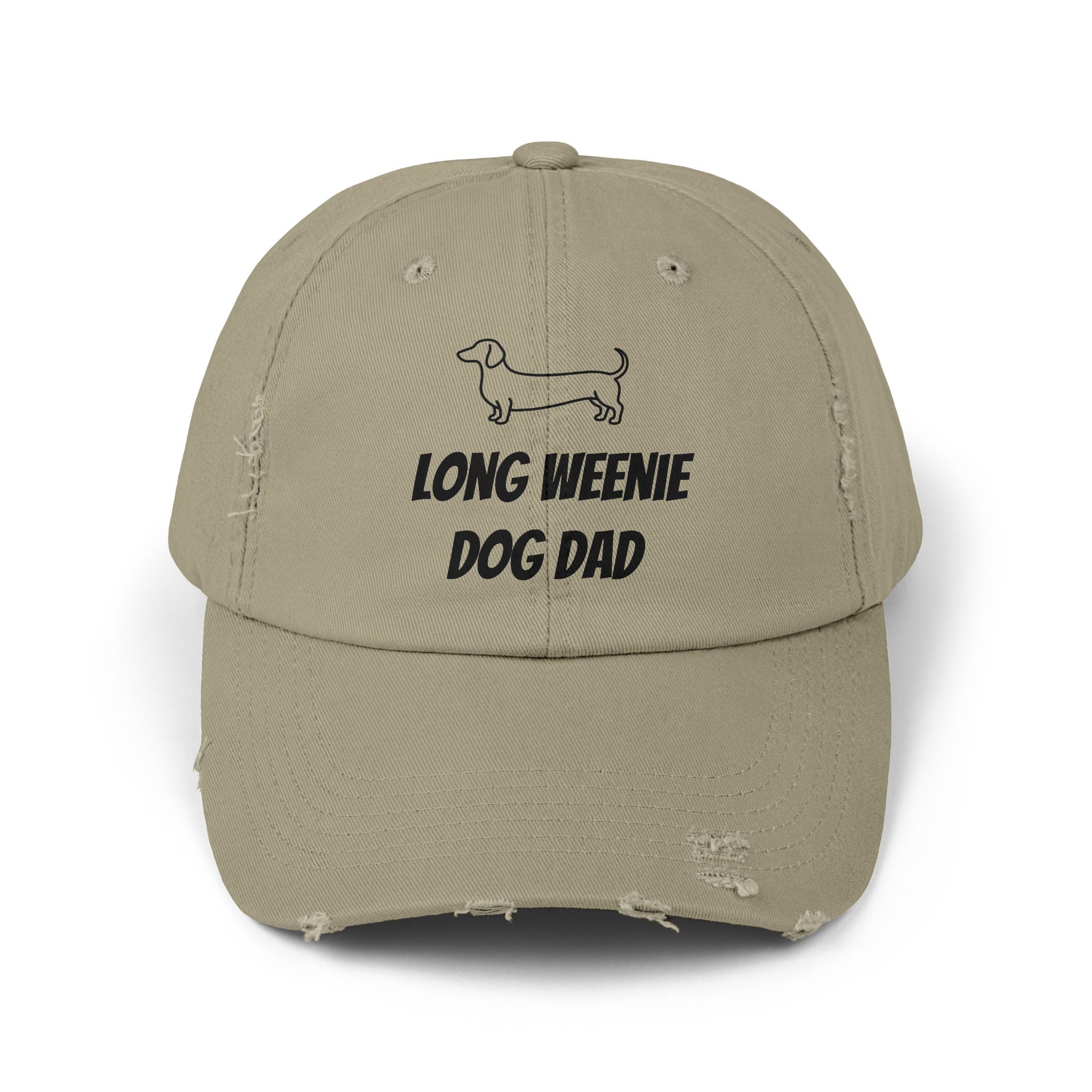 Long Weenie Dog Dad Hat – Funny Dachshund Dad Cap for Dog Lovers | Distressed Vintage Weiner Dog Hat