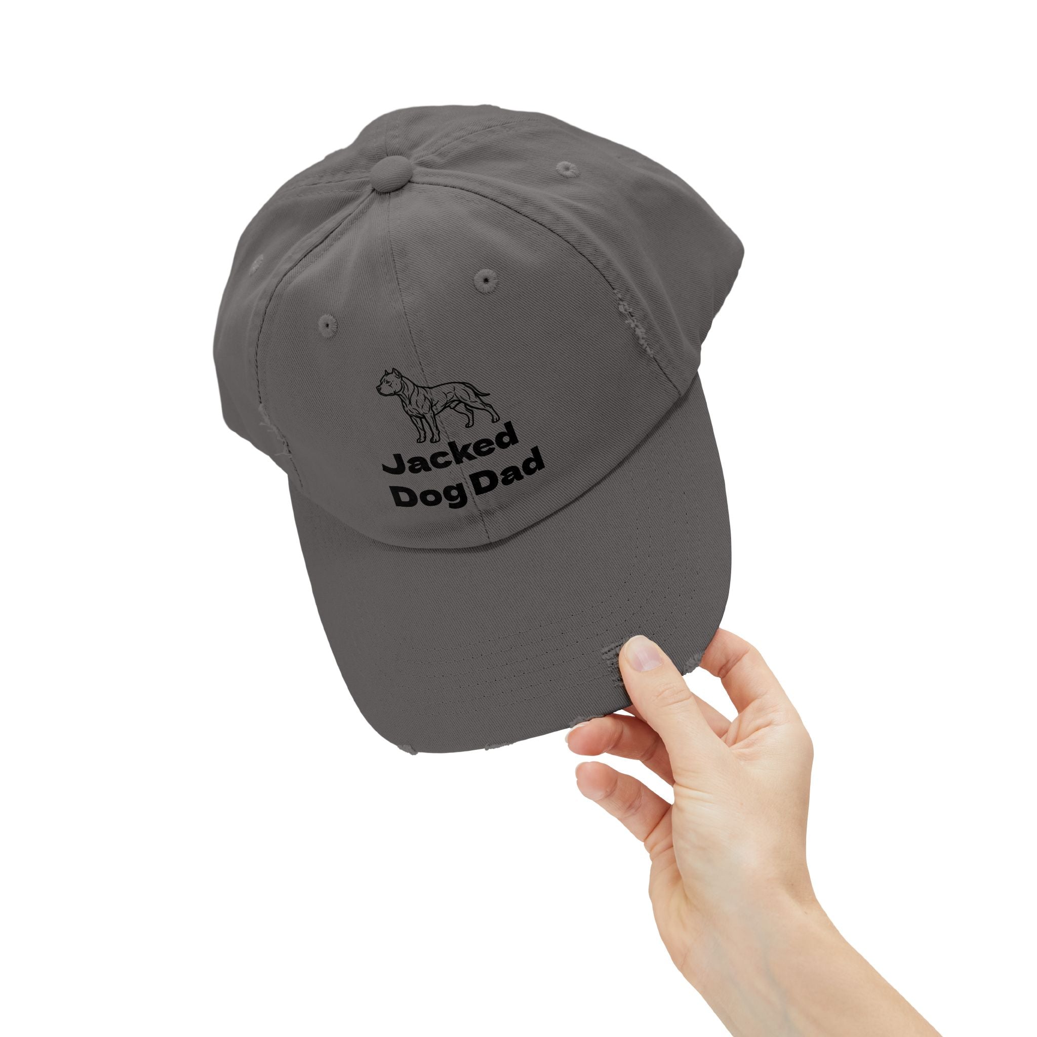 Jacked Dog Dad Hat – Funny Pitbull Dad Cap for Gym Lovers | Distressed Vintage Dog Dad Baseball Hat