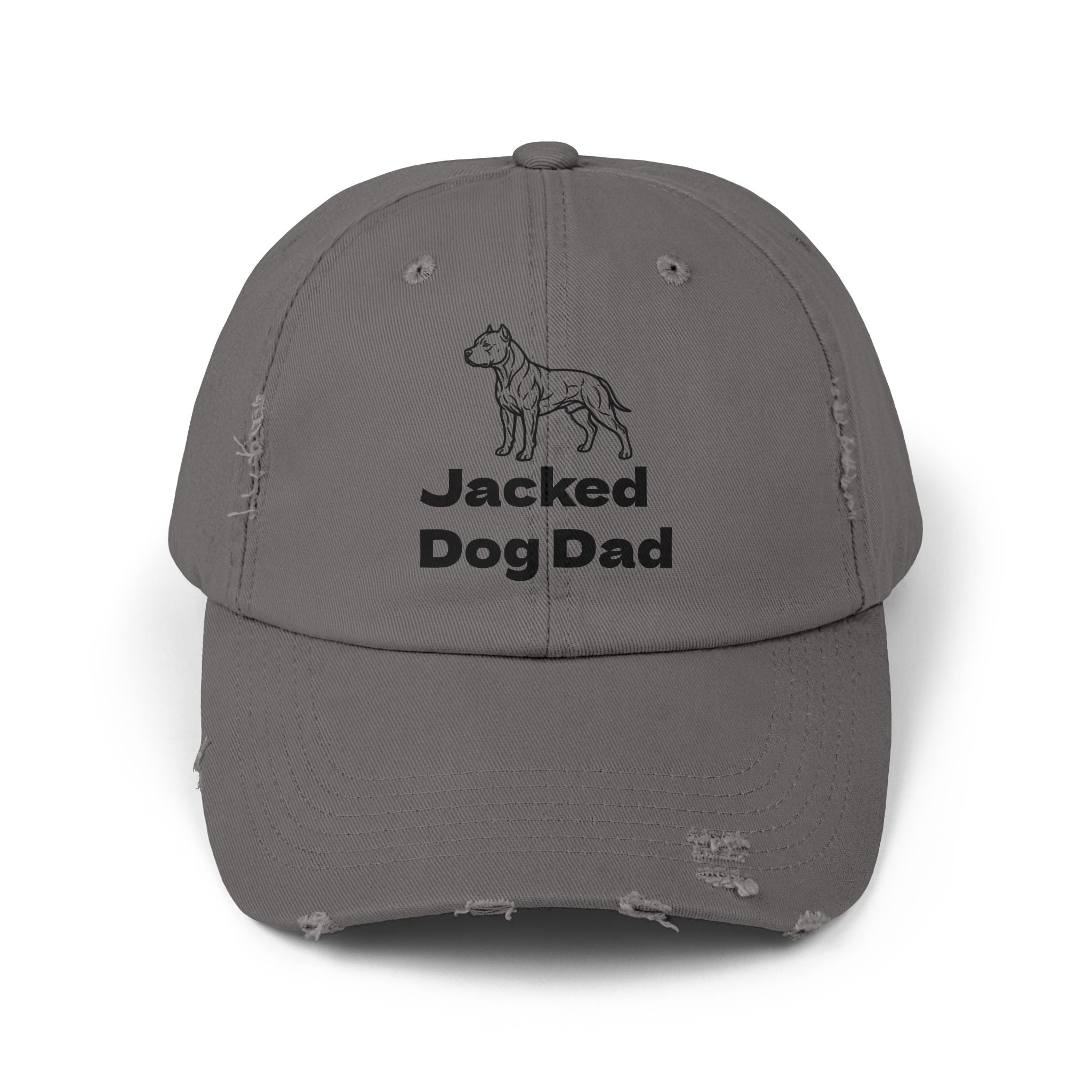 Jacked Dog Dad Hat – Funny Pitbull Dad Cap for Gym Lovers | Distressed Vintage Dog Dad Baseball Hat