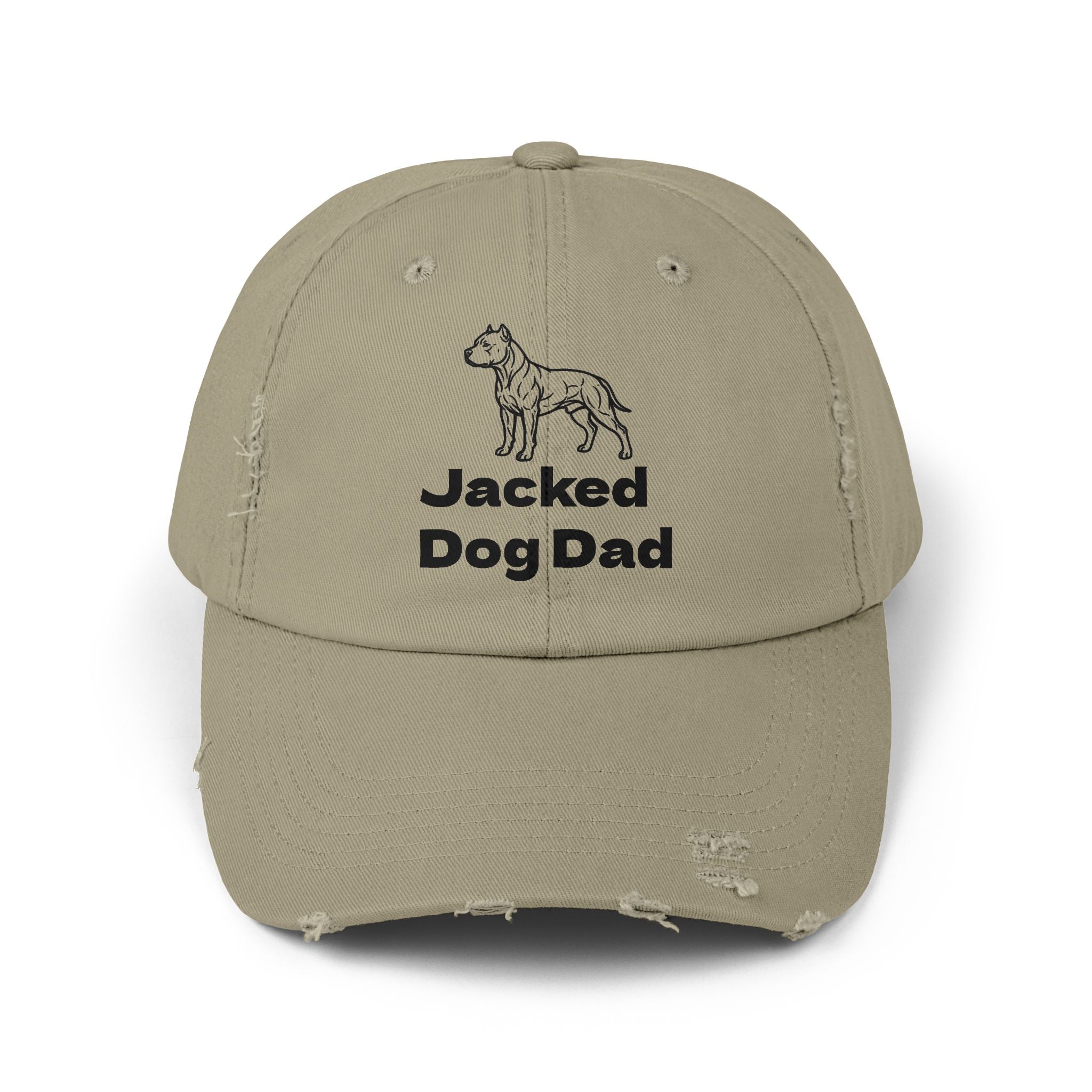 Jacked Dog Dad Hat – Funny Pitbull Dad Cap for Gym Lovers | Distressed Vintage Dog Dad Baseball Hat