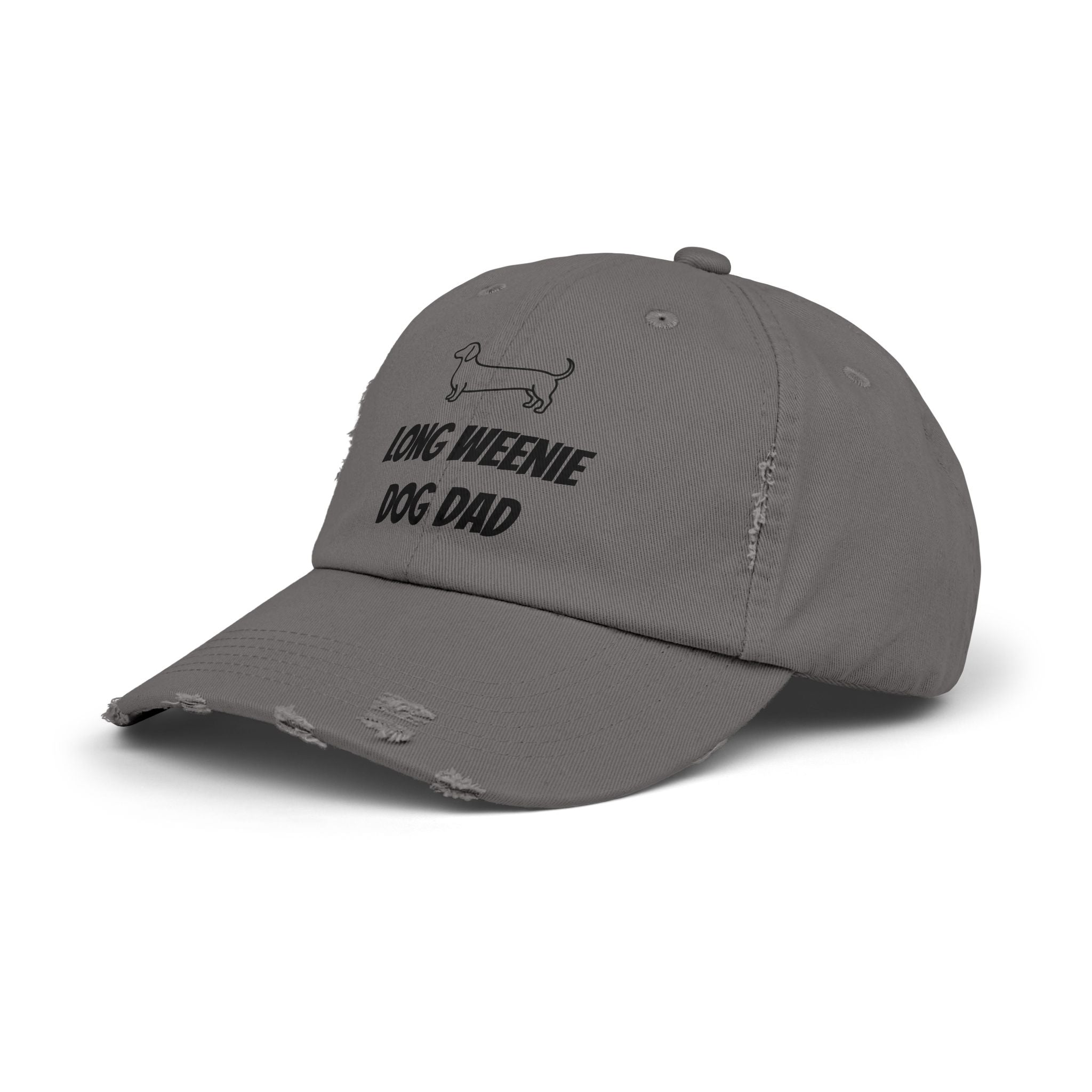 Long Weenie Dog Dad Hat – Funny Dachshund Dad Cap for Dog Lovers | Distressed Vintage Weiner Dog Hat